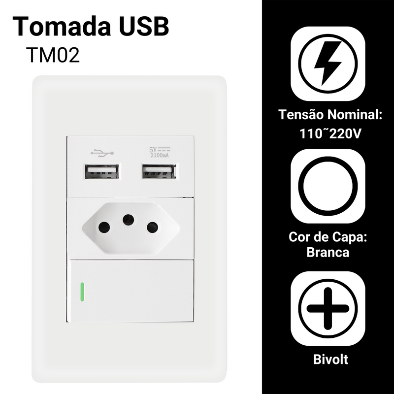 Tomada Duo 2 Usb - Oferta Certa Online