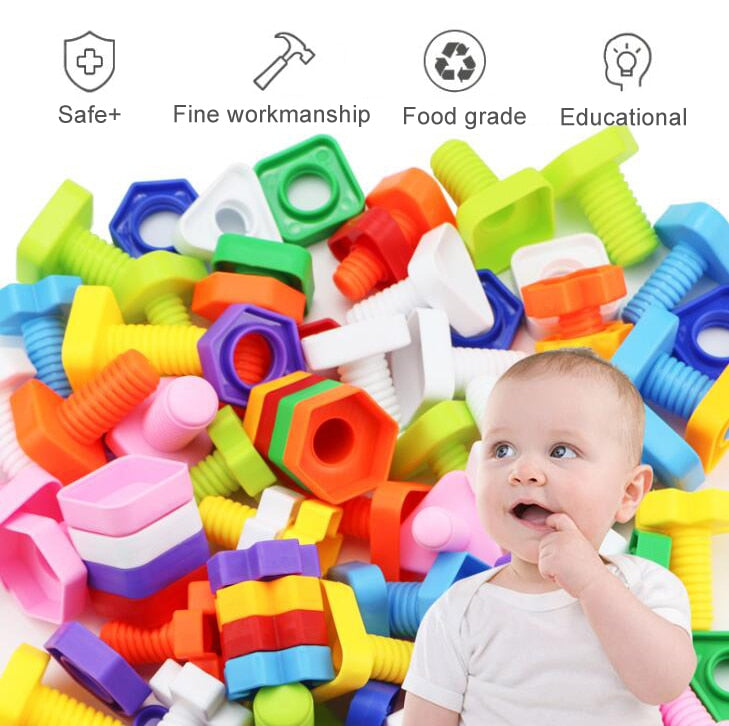 Brinquedos Montessori - ovos e parafusos - Oferta Certa Online