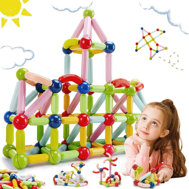 Blocos de Construção Magnéticos - Infantil - Oferta Certa Online